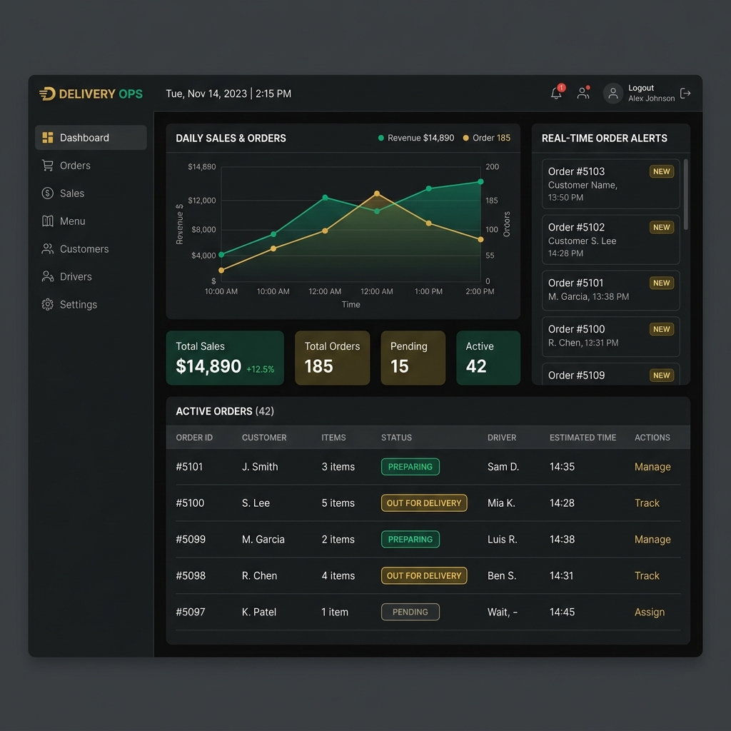 Painel Administrativo CardápioPró